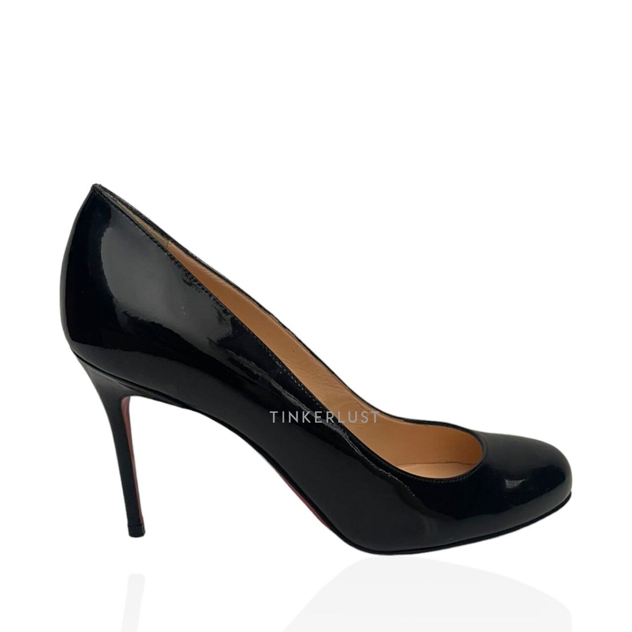 sepatu heels Christian Louboutin Black Patent Heels Tinkerlust